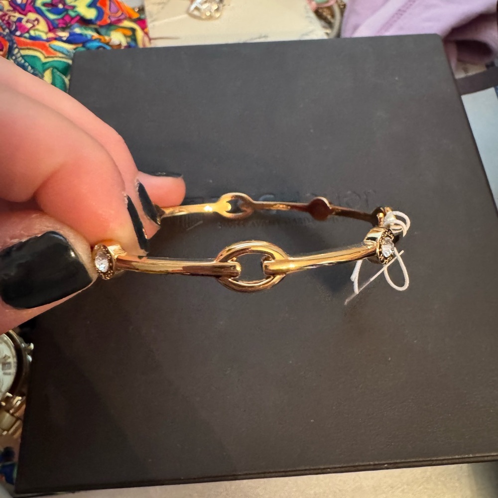 Coach Gold Bangle with Crystal Details